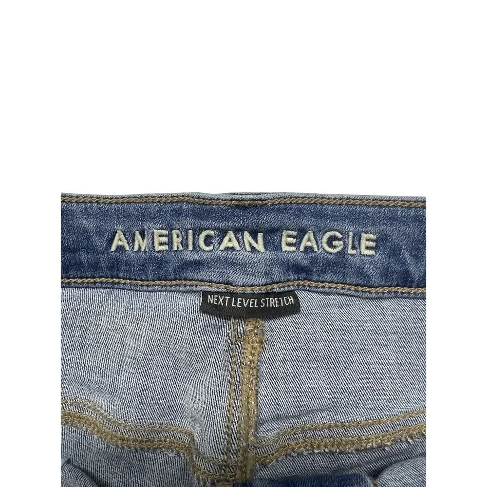 NWT American Eagle Super High Rise Flare Size 18 34 W Next Level Stretch Denim - Picture 3 of 16